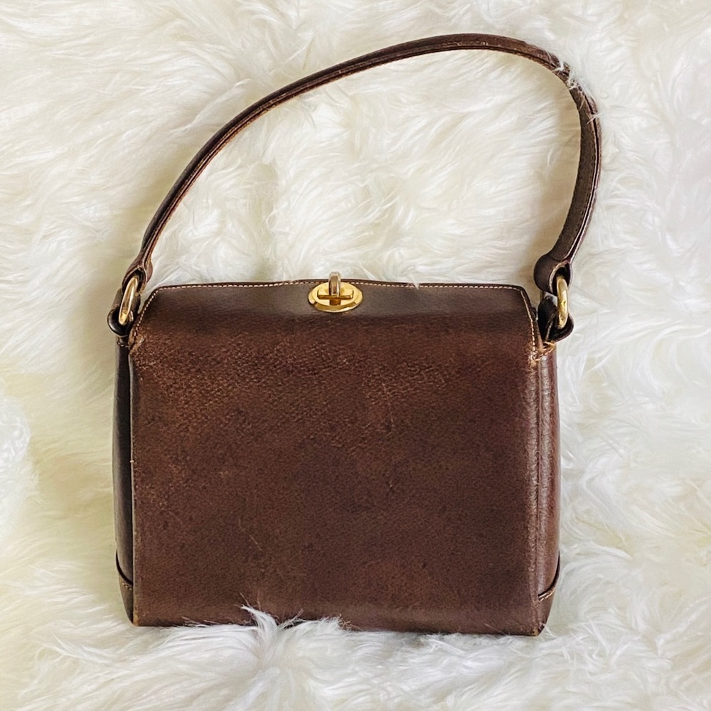 Gucci - RARE Vintage Brown Leather Bag